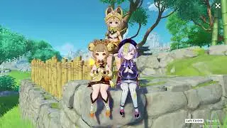 Kachina, Yaoyao and Qiqi at chillin' at Qingce Village for one minute [Genshin Impact / 原神]