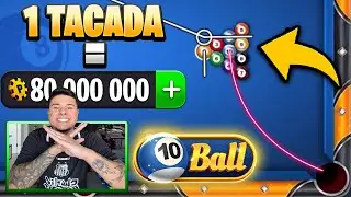 DERRUBE ESSA BOLA E GANHE 80 MILH&Otilde;ES 😱 JOGANDO NA MESA DE 10 BOLAS - 8 BALL POOL