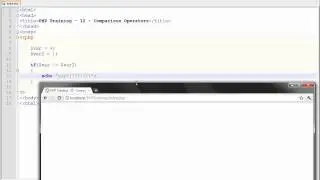 PHP Training - 12 - Comparison Operators