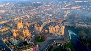 Bath UK - aerial drone video