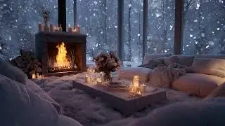 Winter Ambience | Soft Piano and Cold Winds Flowing Through a Quiet Snowy Night