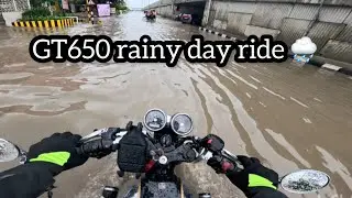 GT 650 rainy day ride 🌧️ // Ride with REC group