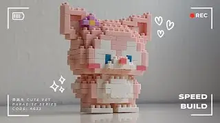 Nanoblocks Speed Build 1.5 Lina Bell A633 | Cute Pet Paradise Building Blocks | Mini Bricks