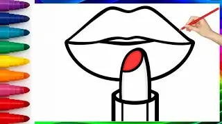 Easy Lips Drawing for Beginners | Learn to Color Beautiful Lips