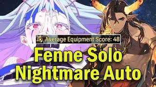 Nightmare Magnar Auto 48 ES Avg Fenne Solo No Blessings (Trial of the Constellations) - Epic Seven