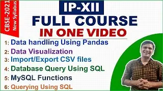 IP Class 12 Full Course In One Video | One Shot Video IP Class 12 | Information Practices Tutorial