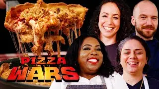 Sean Evans and Farideh Sadeghin Taste Test Chicago Deep Dish Made by Two New Yorkers | Pizza Wars