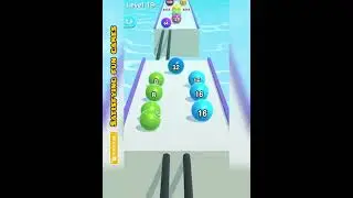 Ball Run 2048 Game | Satisfying Gameplay Walk-through #gaming #games #gameplay #shorts #ballrun2048