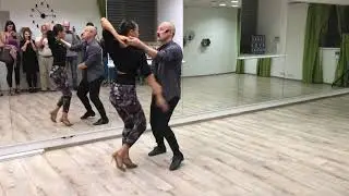 Salsa Partnerwork: 1 Combination on1 & on2 by Alina & Eddie