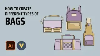 Adobe Illustrator Tutorial - Create Different Bags Flat Design