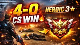 CS Rank 4&ndash;0 Clean Win 🔥 Heroic 2⭐ to 3⭐ | Free Fire