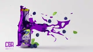 Blueberry Juice CGI Image Shot  By 