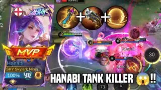 HANABI DAMAGE BUILD 2024 | HANABI BEST BUILD AND EMBLEMS 2024 | HANABI GAMEPLAY | MLBB