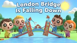 London Bridge Is Falling Down 🌉 Building Song for Kids | Nursery Rhymes | HappyTinyTunes