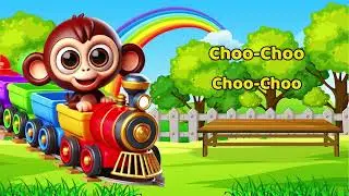 The Color Train | Learn Colors with Monkeys | Nursery Rhymes for Babies | Twinkle Fun Kids