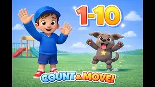 Episode 9 Count & Move! | Learn Numbers 1–10 🐶🎉