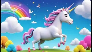 Tiny Unicorn Flies Over the Clouds | 3D Animated Nursery Rhyme for Kids