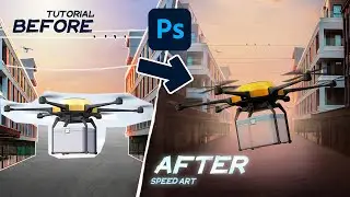 Cyber Drones Photo Manipulation Speed Art | Photoshop Tutorial