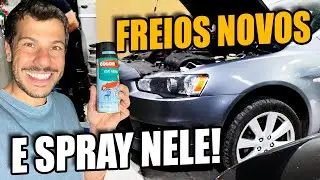 PRESENTE PRO MEU PAI! Lancer CVT do meu velho recebeu freios novos e o MANÍACO DO SPRAY ATACOU! 😅😅
