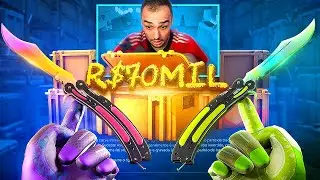 FERRO NO GRINGO 🤑 Inscrito ganhou DUAS FACAS avaliadas em R$70 MIL no CS:2 😱