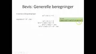 Andengradspolynomier - Bevis: Rødder
