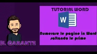 Numerare le pagine in Word saltando le prime, per relazione o tesi (Comando: INTERRUZIONE SEZIONE)