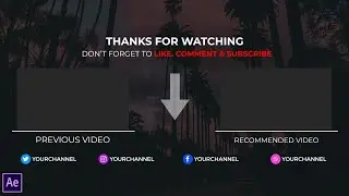 Youtube End Screen After Effects Tutorial