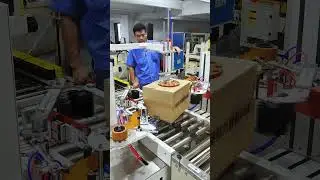 The fully automatic tape wrapping machine automatically realizes two parallel tape wrapping..