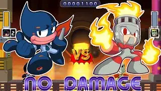 Oil man vs Fire man (Hard mode, no damage) [Mega Man Powered Up]