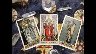 The High Priestess, The Hierophant, and the Hermit