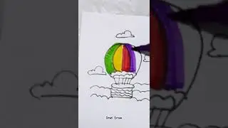 bal&atilde;o de ar || 気球 || Drawing air balloon #imeldraw #drawingtutorial #cutedraws #airballon  #drawing