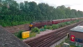 2x British Rail Class 47s approach Upminster on a Steam Dreams service from Eastleigh [HD]