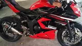 Knalpot Racing Akrapovic Gp Lorenzo Carbon untuk motor Ninja 250 sl/ mono 1 silinder