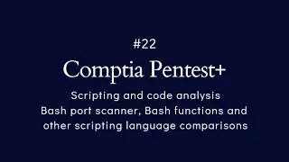 #22 Comptia Pentest+ | Scripting and code analysis | Bash functions and other scripting languages