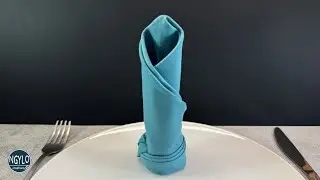 How to Fold a Cloth Napkin into a Small Candle Shape | DIY Table Decor