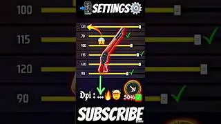 SAMSUNG A10 🖥️🔥 Free Fire Headshot Setting 2025 || Sensitivity Settings + Dpi + HudSetting #shorts
