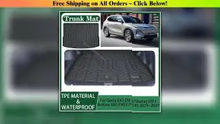 For Geely EX5 EM-i Starray EM-i BelGee X80 PHEV P145 2025~2027 2026 Car TPE Scratch Trunk Mat Pad
