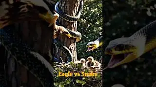 Eagle vs Snake | Nest Falls from the Jungle Canopy #fearlesswildlife #eagle #nature