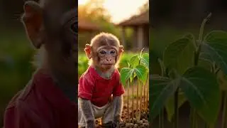 गरीब बंदर ने लगाया पेड़ 🌳 | Emotional Story | Save Tree Save Life #monkey #ai shorts video #kahani