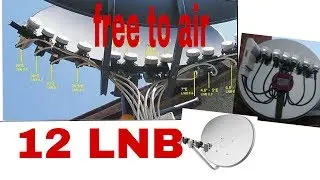 One dish par 12 lnb lagao or all channel free me dekho/ how to use multi lnb in one dish
