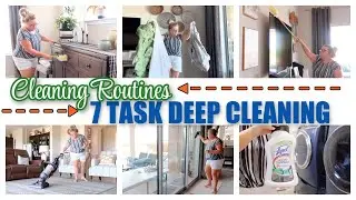 HOME CLEANING ROUTINES 2022 | DEEP CLEANING USING 7 TASKS | MOM TO MOMS