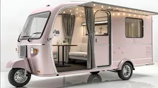 2025 Pink Electric Tricycle Camper | รีวิวแคมเปอร์ไฟฟ้าสามล้อสีชมพูสุดน่ารัก