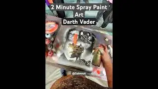 Darth Vader spray paint art in 2 minutes. #spraypaintart #starwars #streetart #painting