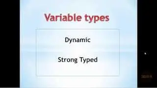 Python Tutorial 3.0 - Variable Types