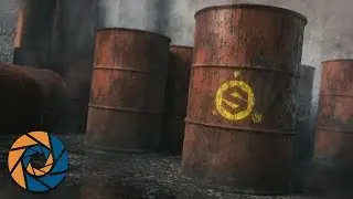How to create a grimy barrel scene in Blender and Substance Painter