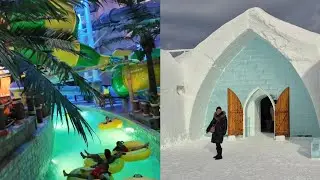Une visite à l'Hôtel De Glace et à  Bora Parc Valcartier  Québec_City زيارة نزل من الثلج 