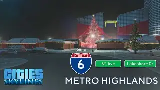 Cities: Skylines - First Person Drive - Drive to the Christmas Market