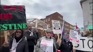 Protestors  in Southampton, UK held a vigil to show solidarity with the Palestinian people