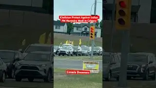 Protest Against Modi in Calgary for Khalistan #shorts #modi #khalistan #canada #yyc #calgary