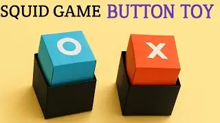 Easy Origami Paper Squid game Button Toy | DIY Moving Toy of Squid game | Step by Step Paper Craft 